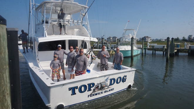Top Dog crew arriving at weighing station