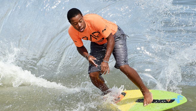 Leonardo Pareira compete's in the Jr.Mens Division as Dewey Beach was the site of the Zap Amateur Skimboarding World Championships held on Saturday & Sunday August 9th and 10th with over 200 competitors from around the world competing in several divisions for the honors.