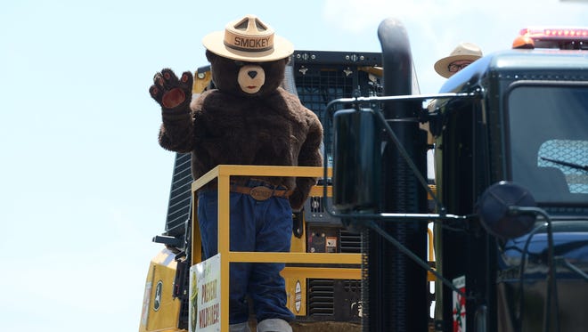 Smokey the Bear at the 2017 Maryland Fireman Association Parade held in Ocean City on Wednesday, June 21, 2017.