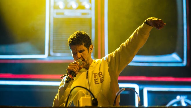 Mike D who formed Beastie Boys with Adam Yauch aka MCA, performs Saturday night at the Backyard stage on day three of the 2018 Firefly Music Festival at The Woodlands in Dover.