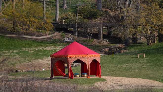 Ottoman Tent, modeled from a Turkish tent Folly, in Winterthur Museum's garden follies exhibit.