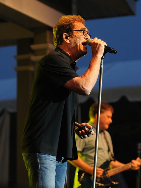 Huey Lewis and the News performed at the Freeman Stage on Wednesday.