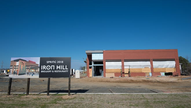 View of the construction of Iron Hill Brewery & Restaurant in Rehoboth Beach.