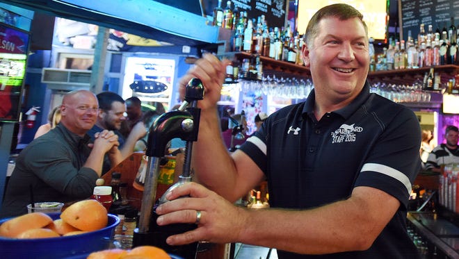 Starboard co-owner Steve "Monty" Montgomery makes an Orange Crush at his Dewey Beach bar. Next year will mark his 20th year of ownership.