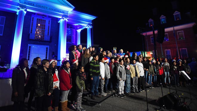 More than 600 people packed the Circle in Georgetown for the annual Caroling on the Circle on Dec. 4.