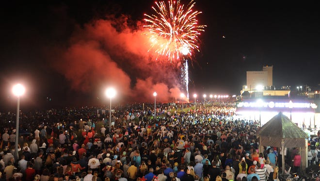 A huge crowd was on hand for the Rehoboth Beach fireworks Sunday, July 3.