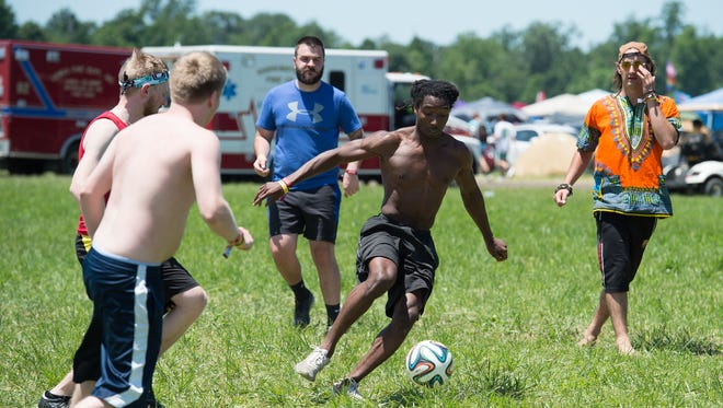 Firefly Music Festival set up a soccer field in the north camping area this year in response to a request from festivalgoers.