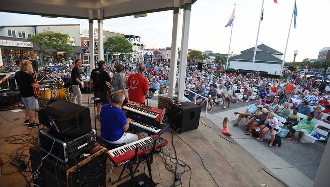 Fireworks were held in Rehoboth Beach on Sunday, July 1, on the beach with a large crowd on hand and local favorites The Funsters  playing at the bandstand.