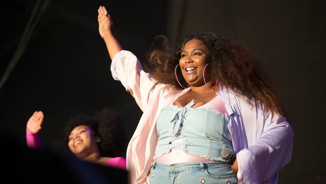 Lizzo performs on the Lawn Stage during day 2 of Firefly Music Festival in Dover.