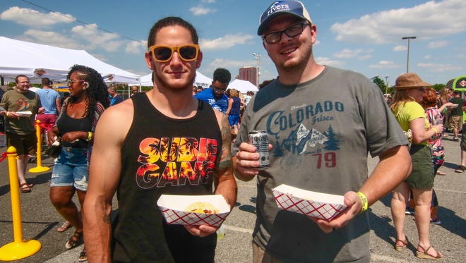 Ryan Cox and Tom Johnson at the inaugural Delaware Taco Festival Saturday, June. 25, 2016, at Frawley Stadium in Wilmington.