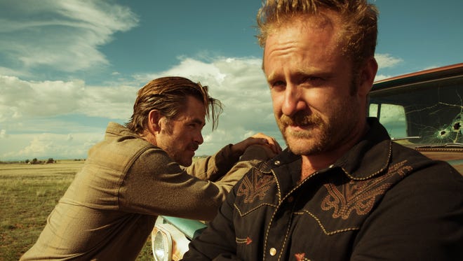 Chris Pine (left) and Ben Foster are bank-robbing brothers in 'Hell or High Water.'