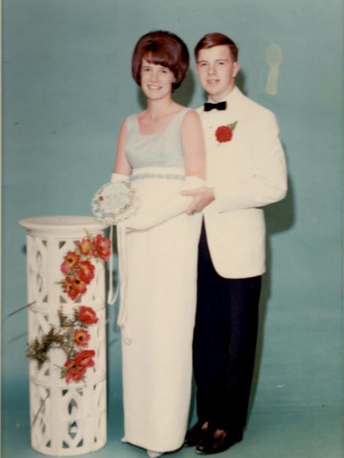 Mike Rush and his prom date, Winnie, at the Salesianum prom in 1966. They've now been married for 42 years.