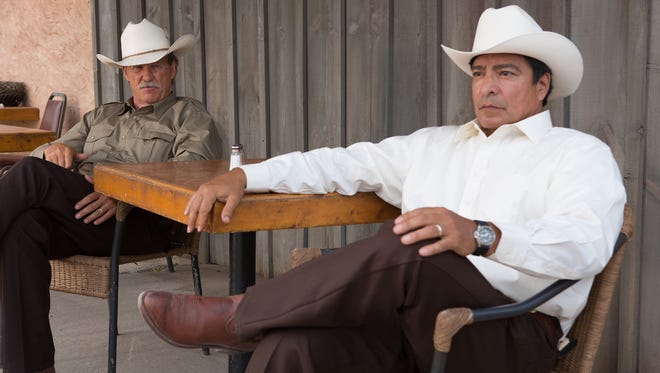 Jeff Bridges, left, and Gil Birmingham in a scene from 'Hell or High Water'.
