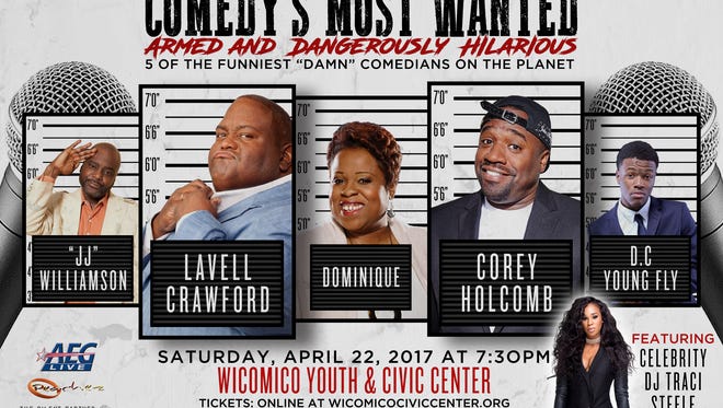 Comedy's Most Wanted comes to Salisbury on April 22, 2017.
