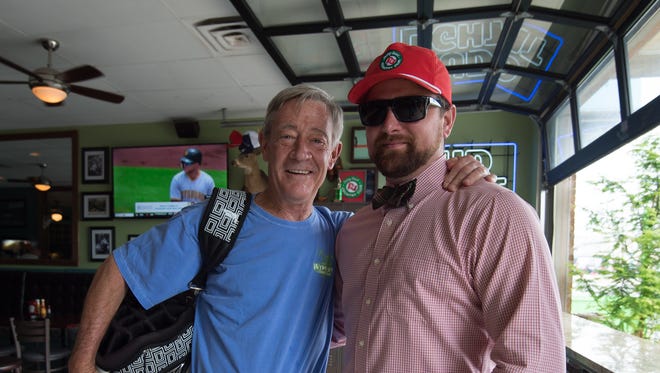 David Spilman, left, of Rehoboth poses for a photo with Greg Plummer, owner of Dewey Beach Country Club in Dewey Beach.