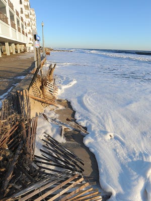 The Rehoboth Beach waterfront is shown on Jan. 24 following an intense storm that slammed into the state. New data is showing how the weather system impacted the ocean floor.