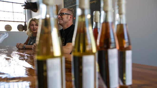 Terri Sorantino and Jeffrey Cheskin are the founders of Delaware’s first and only meadery, Liquid Alchemy Beverages near Elsmere. They make traditional honey wines and are holding their grand opening Sept. 10.