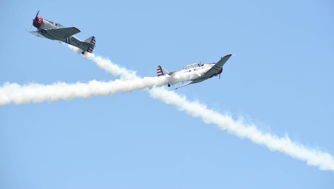 The GEICO Skytypers performs during the 2018 Ocean City Air Show on Saturday, June 16, 2018