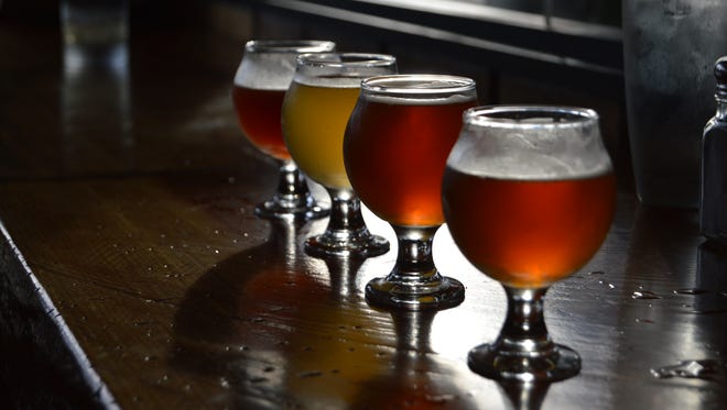 Patrons can select four five ounce beer tastings to build flights at the Dewey Beer Co.