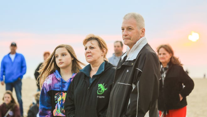 An Easter sunrise service is held early Sunday morning at North Division Street and the Boardwalk in Ocean City. The event, sponsored by the Ocean City Christian Ministers Association, was open to the public.