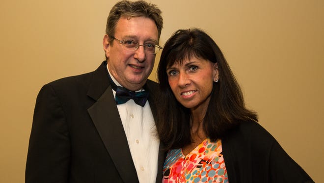David Zipse and Pam Miller at the Sensational Sesquicentennial gala at Salisbury University on Saturday, Sept. 16, 2017.