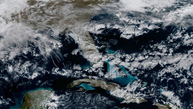 In May 2017, NOAA will announce the planned location for GOES-16. By November 2017,GOES-16 will be operational as either the GOES-East or GOES-West satellite. At its current check out location the satellite captured this image of the Caribbean and Florida. Here the satellite captures the shallows waters of the Caribbean.