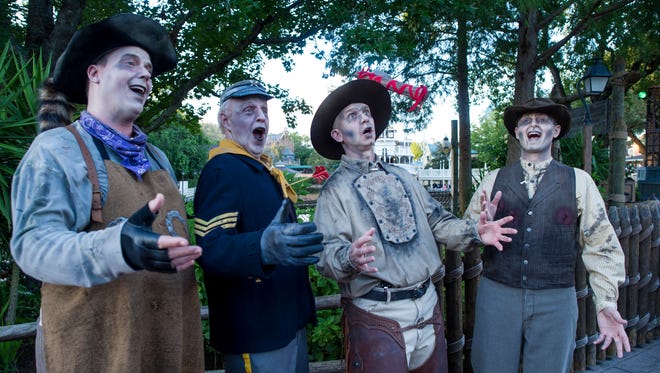 The Cadaver Dans perform in Frontierland.