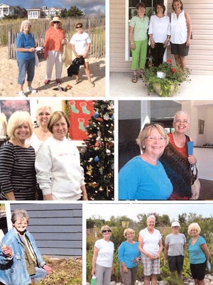 A photo collage of members of the Gardeners by the Sea in Bethany Beach taking part in various community outreach activities that the club promotes each year.