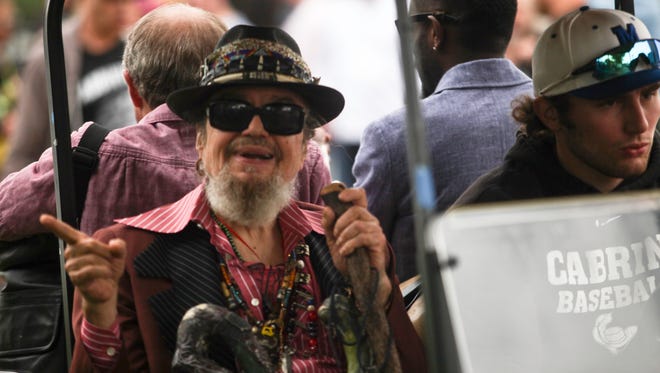 Dr. John leaves the stage at Bromberg ' s Big Noise in Wilmington in 2017.