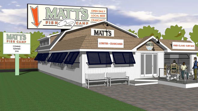 A rendering of the second Matt's Fish Camp, set to open in Lewes early summer 2016.
