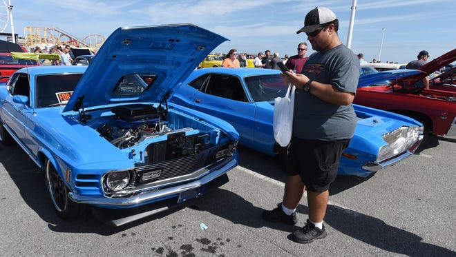More than 1,500 cars, trucks and classic cars and hot rods line the Inlet parking lot during Endless Summer Cruisin' 2017 on Saturday, Oct. 7, 2017.