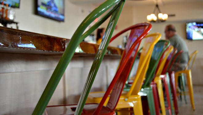 Colorful bar stools at The Big Easy on 60.