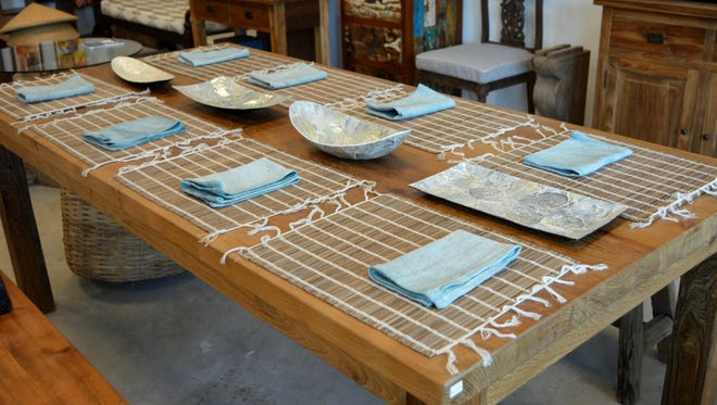 Handmade table at Hunt & Lane.