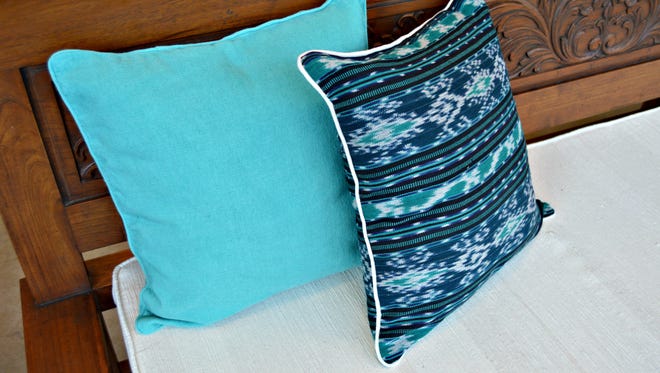 Handcrafted pillows at Hunt & Lane.