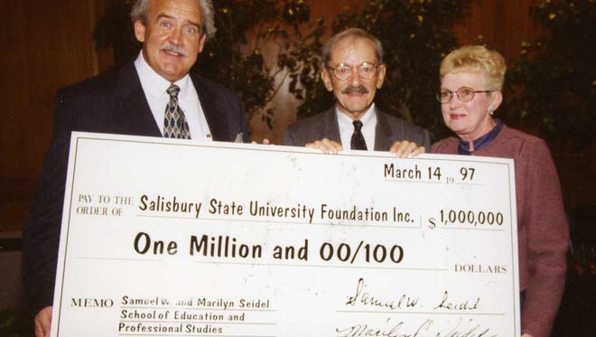 1997 Endowment for Seidel School of education at Salisbury University is announced.