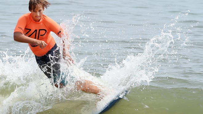 Andrew Griswell compete's in the Boy's Division as Dewey Beach was the site of the Zap Amateur Skimboarding World Championships held on Saturday & Sunday August 9th and 10th with over 200 competitors from around the world competing in several divisions for the honors.
