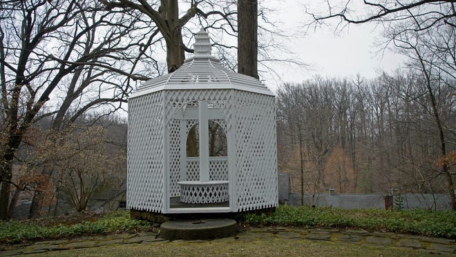 Latimeria Summerhouse is permanent folly structe in Winterthur Museum's gardens.