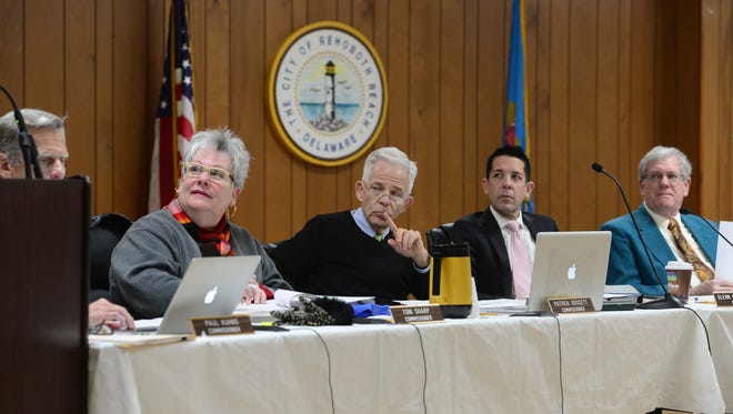 Rehoboth Beach commissioners meet Friday, March 17, 2017, at the Rehoboth Volunteer Fire Company.