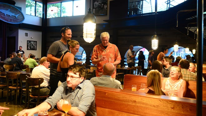 Dogfish head Brewings & Eats had a  sneak peak opening on Wednesday, May 17, 2017 in downtown Rehoboth Beach, DE.