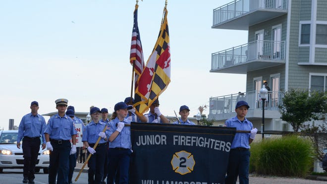Junior Firefighters from Williamsport, Md. during the 2017 Maryland Fireman Association Parade held in Ocean City on Wednesday, June 21, 2017.
