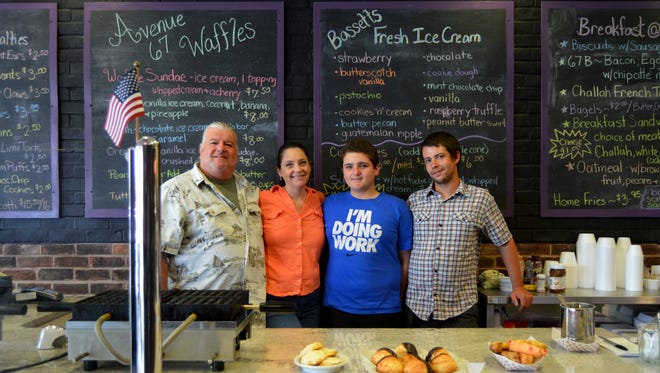 John, Angela, Justin and Jonathan Parana. The family recently opened Avenue 67 Cafe, transforming the space previously filled by Nonna's Sweet Treats.