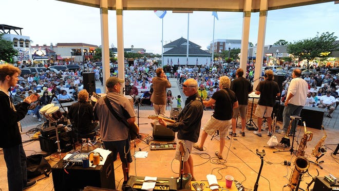 The Funsters drew a large crowd to the Rehoboth Beach Bandstand before the annual Rehoboth Beach fireworks display on Sunday, July 2.