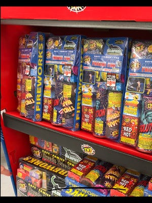 Fireworks on display at Acme on Concord Pike in Fairfax.