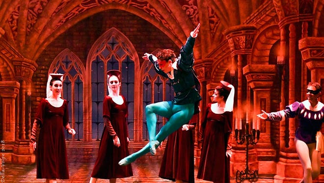 A scene from First State Ballet Theatre's 'Romeo and Juliet, which will run  Friday, April 13, through Sunday, April 15, with two separate casts of prinicipal dancers.