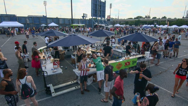 Crowds sampled tacos, sipped on margaritas and rode the mechanical bull at the inaugural Delaware Taco Festival Saturday, June 25, 2016, at Frawley Stadium in Wilmington.