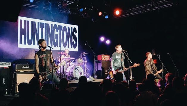 Baltimore punk-rock act Huntingtons will play a free concert at the Alibi Room in Ocean City on Saturday, Jan. 20. Standard Bearer and Red Bullett will also perform.