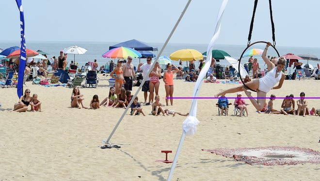 A Circus Show was also part of the festival as Dewey Beach was the site of the Zap Amateur Skimboarding World Championships held on Saturday & Sunday August 9th and 10th with over 200 competitors from around the world competing in several divisions for the honors.