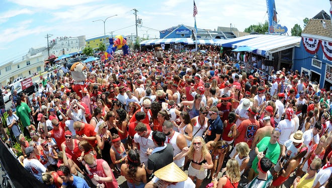 The annual Running of the Bull is held in Dewey Beach at the Starboard. A "Bull" chases partiers  down the beach and they end at a local bar for libations and live entertainment.
