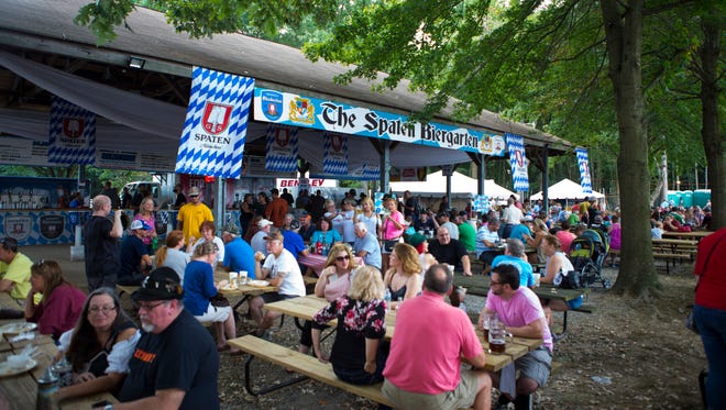The beer garden The 2017 Delaware Saengerbund Oktoberfest in Newark. The area grew in size this year and event organizers plan to expand the beer garden again next year.