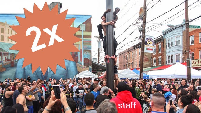 Each spring, one of the main attractions at the annual 9th Street Italian Market Festival in Philadelphia is a greased pole climbing contest. This year, there will be extra lard.